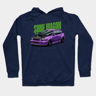 Subie Wagon (purple) Hoodie